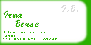 irma bense business card